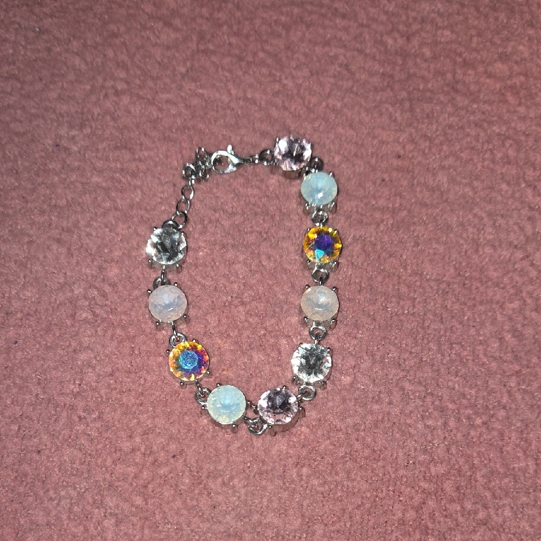 White Pink Iridescent Bracelet 6$